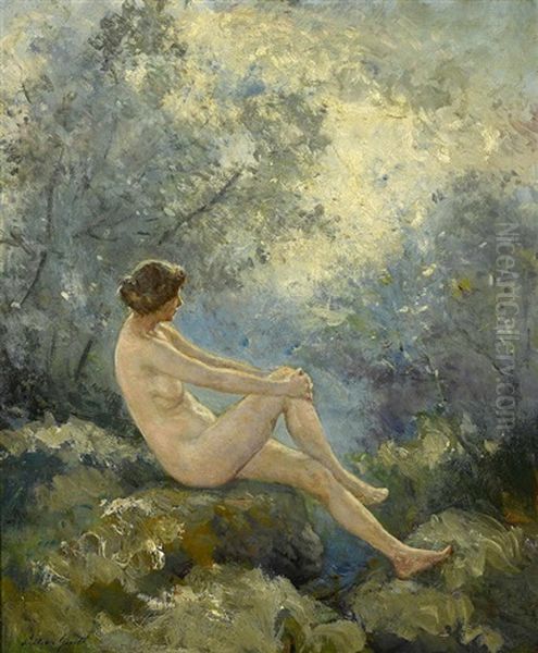 Shrine Of Dreams Oil Painting by Lillian M. Genth