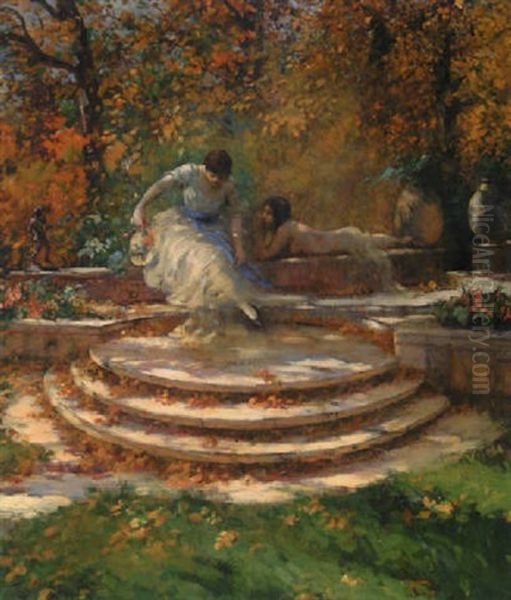 Garden Of Dreams Oil Painting by Lillian M. Genth