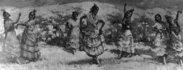 Spanish Dancers Oil Painting by Lillian M. Genth
