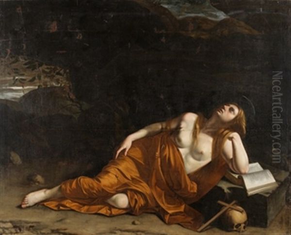Magdalena Penitente Oil Painting by Orazio Gentileschi