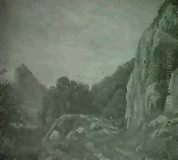 Waldlandschaft Oil Painting by Jean Philippe George-Julliard