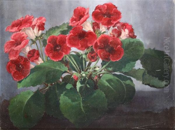 Vaso Con Fiori Oil Painting by Cornelio Geranzani