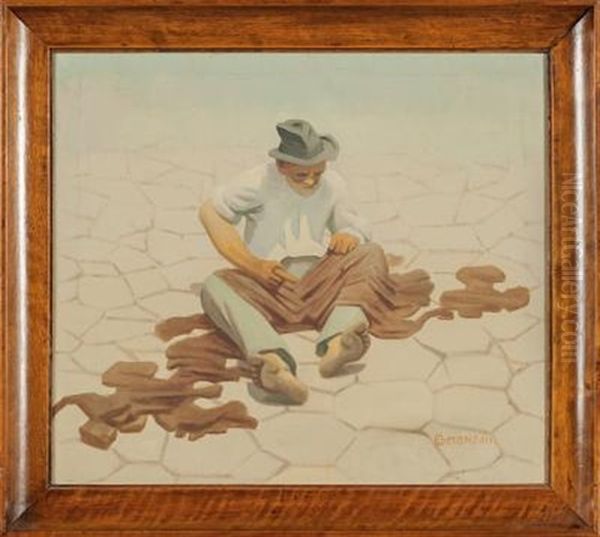 Aggiustando Le Reti Oil Painting by Cornelio Geranzani