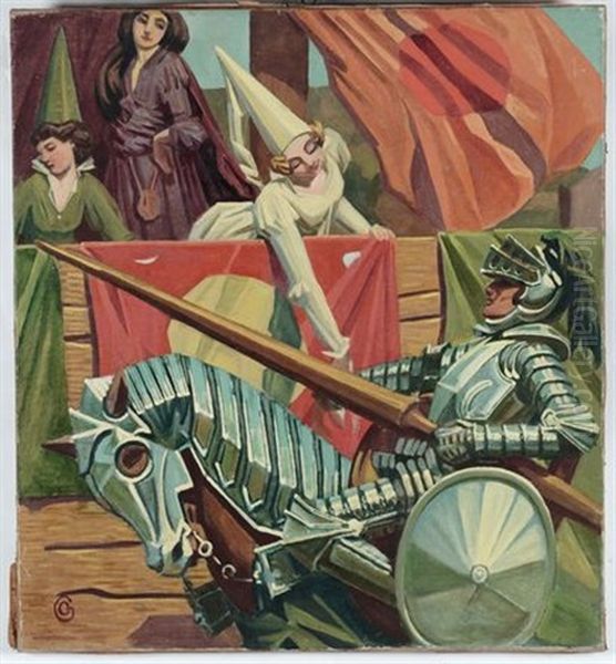 Scena Medievale Oil Painting by Cornelio Geranzani