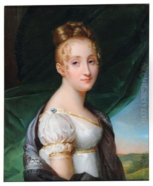 Portrait Presume De Madame Blanche De Buffault, Fille De Michelle Du Bouzet Oil Painting by Francois Pascal Simon Gerard