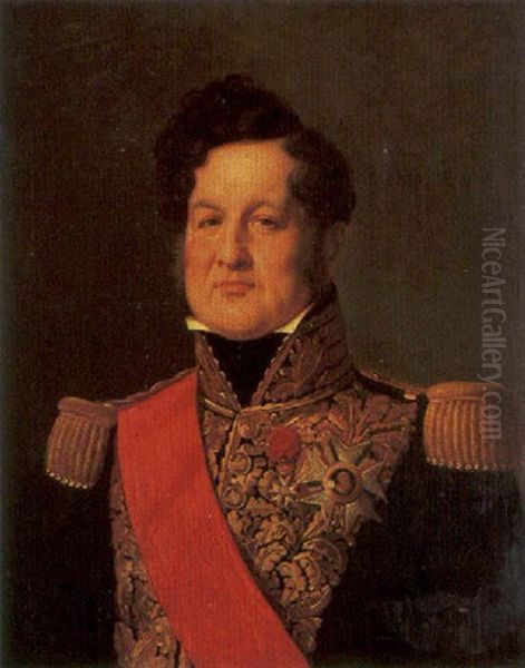 Portrait Of King Louis Philippe In Uniform Oil Painting by Francois Pascal Simon Gerard