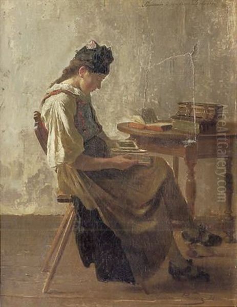 La Liseuse Oil Painting by Theodore Gerard