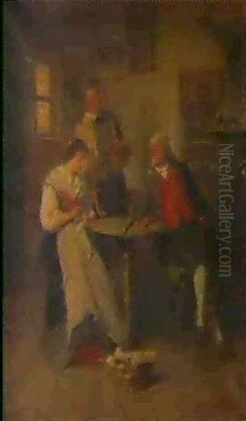 La Demande En Mariage Oil Painting by Theodore Gerard