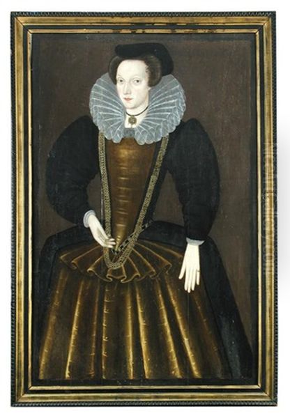 Portrait Of A Lady Oil Painting by Marcus Gerards the Younger