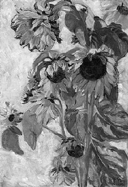Sonnenblumen Oil Painting by Ida Gerhardi