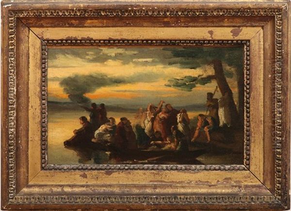 Le Barque De Caron Passant La Styx Oil Painting by Theodore Gericault