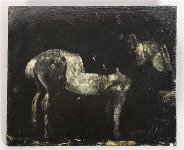 Cheval Dans Une Etable Oil Painting by Theodore Gericault