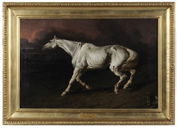 A Wounded Horse Oil Painting by Theodore Gericault