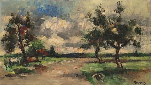 Les Pommiers Oil Painting by Paul Elie Gernez