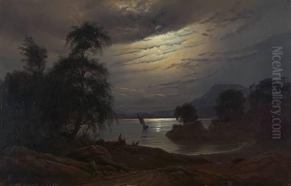 Nattseilas Oil Painting by Knud (Andreassen) Baade