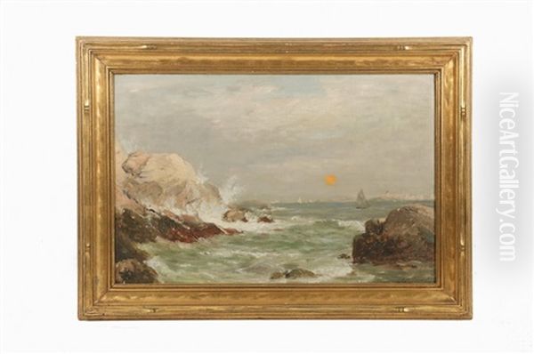 Massachusetts Coast At Sunrise Oil Painting by Samuel Lancaster Gerry