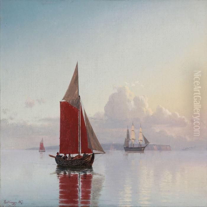 Stille Morgen I Sundet Oil Painting by Carl Emil Baagoe