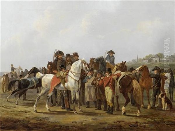 Der Araber Schimmel Oil Painting by Johann Conrad Gessner