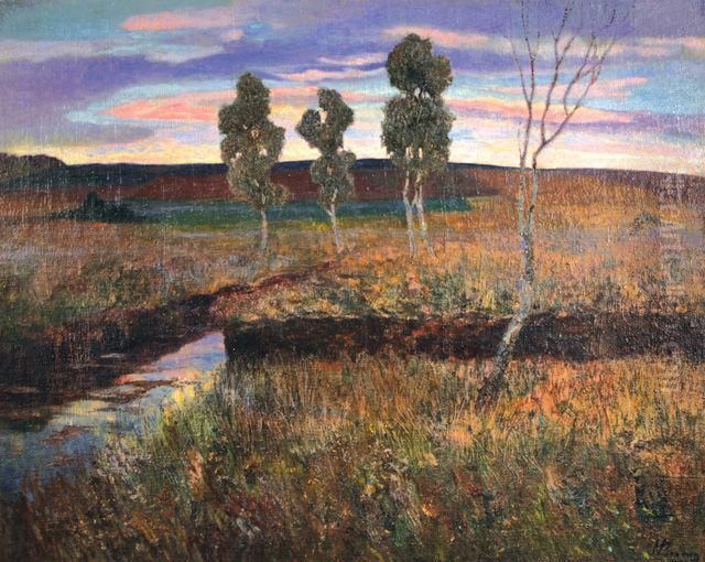 Vecerni Nalada Oil Painting by Hugo Baar