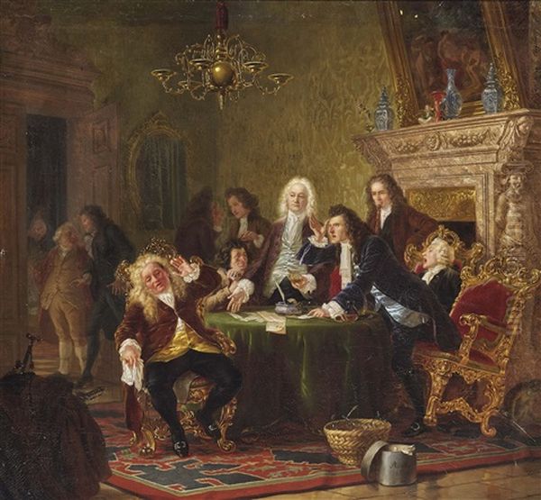 Concilium Medicum Oil Painting by Johann Geyer