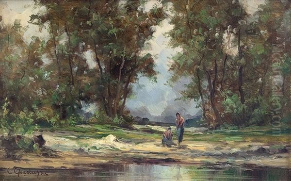 Val D'ossola Oil Painting by Cesare Gheduzzi