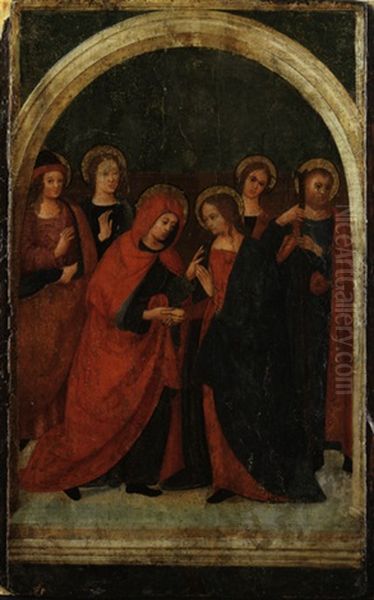 Die Heimsuchung Mariae Oil Painting by Ghirlandaio Domenico