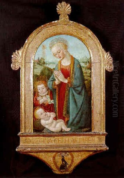 La Vierge Et L'enfant Avec Saint Jean-baptiste Oil Painting by Ghirlandaio Domenico