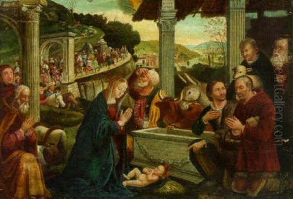 The Adoration Of The Shepherds Oil Painting by Ghirlandaio Domenico