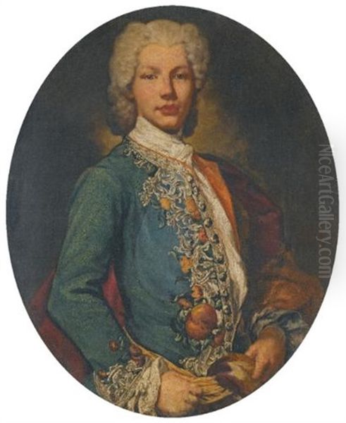 Portrait Of A Young Man In A Green Tunic Oil Painting by Vittore Giuseppe Ghislandi (Fra' Galgario)