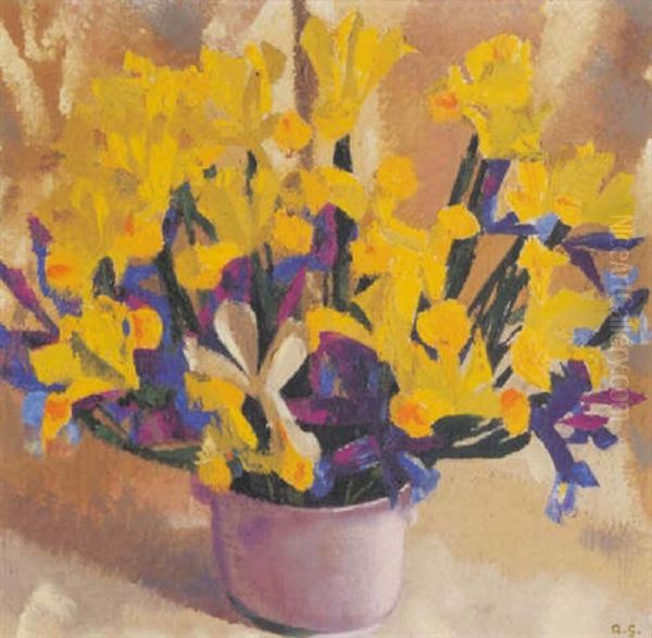 Iris Oil Painting by Augusto Giacometti