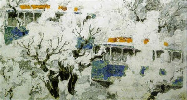 Blaue Traumwagen Oil Painting by Augusto Giacometti