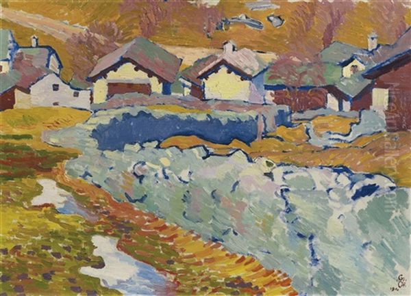 Vorfruhling In Stampa Oil Painting by Giovanni Giacometti