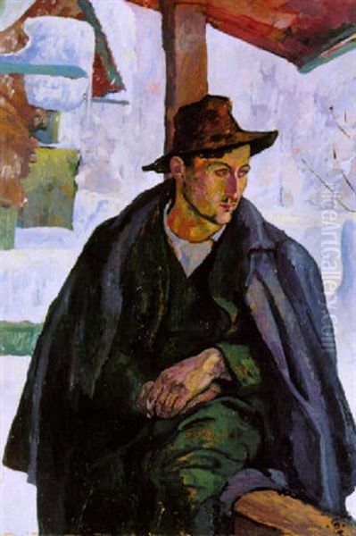 Giorno Di Neve Oil Painting by Giovanni Giacometti