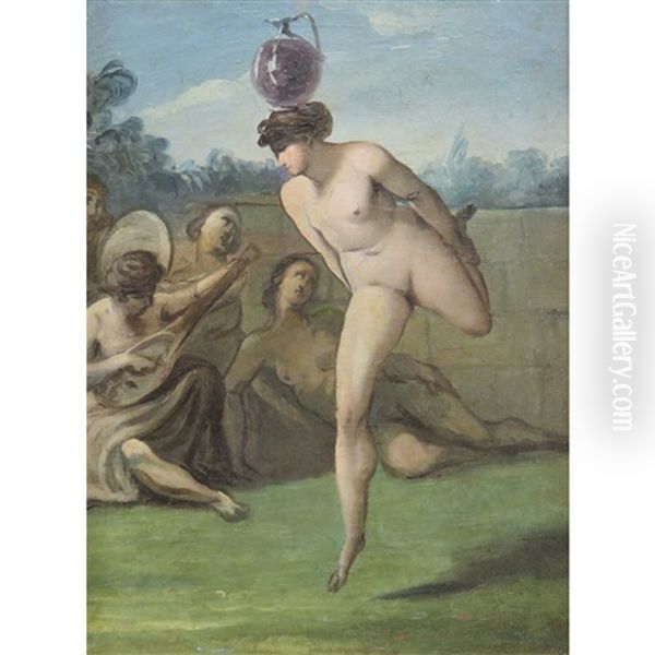 Roman Games Oil Painting by Felice Giani