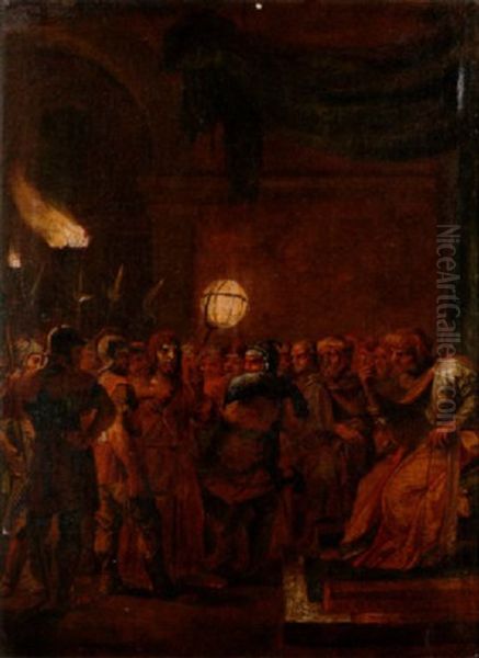 Christ Before Pilate Oil Painting by Felice Giani