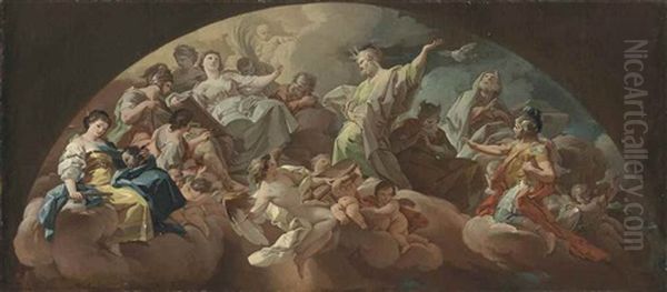 An Allegory Of The Old Testament Oil Painting by Corrado Giaquinto