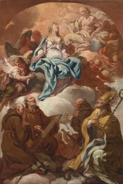 Adoration Of The Virgin Oil Painting by Corrado Giaquinto