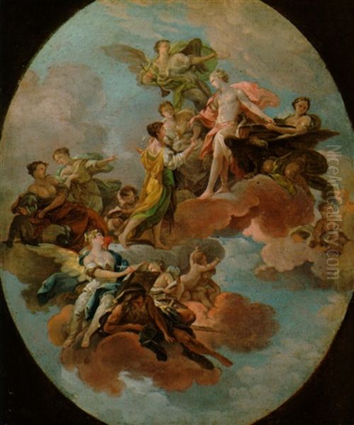 Apoteosi (della Monarchia Spagnola?) Oil Painting by Corrado Giaquinto