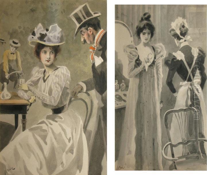 L'approche-l'apres Soiree Oil Painting by Ferdinand Bac