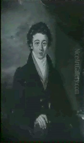 Portrait Of David Robertson Oil Painting by Robert Gibb