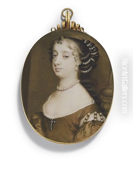 Barbara Villiers, Duchess Of Cleveland Oil Painting by Richard (Dwarf Gibson) Gibson