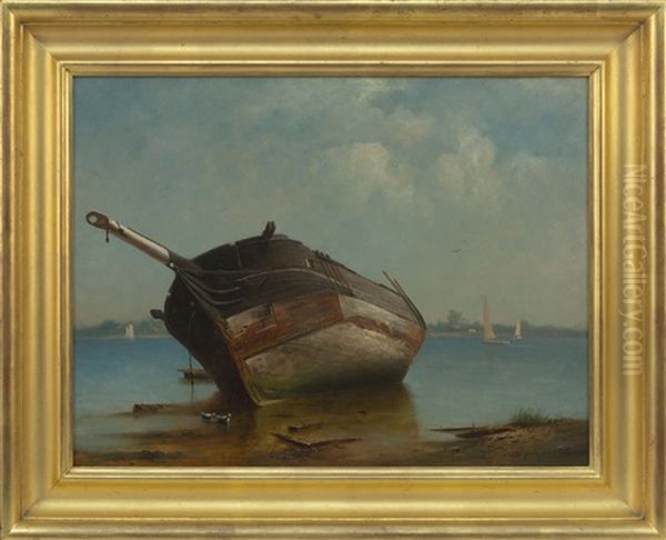 The Wreck Of The Provincetown Whaler Antarctica Oil Painting by Charles Henry Gifford