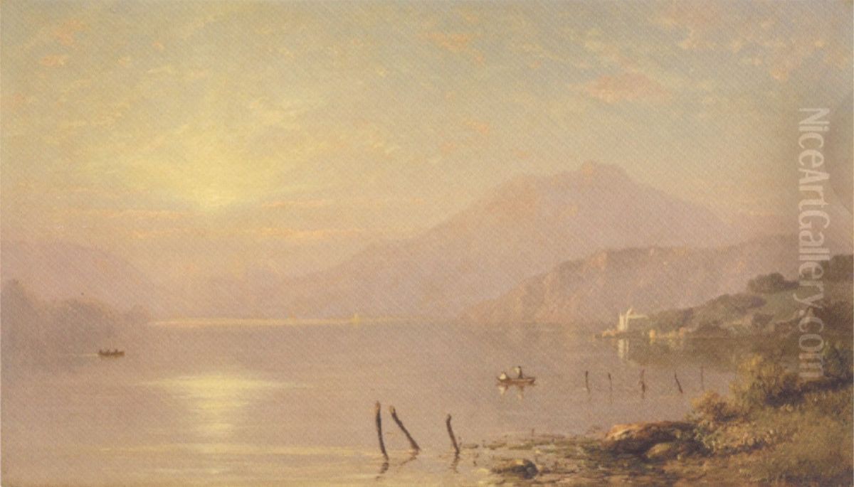 Morning On The Hudson Oil Painting by Charles Henry Gifford