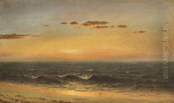 Sunrise On The Seashore Oil Painting by Sanford Robinson Gifford