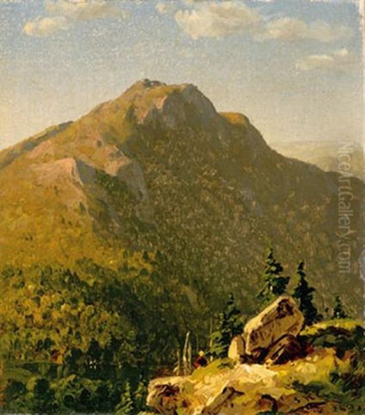 View Of Catskills, 1860 Oil Painting by Sanford Robinson Gifford