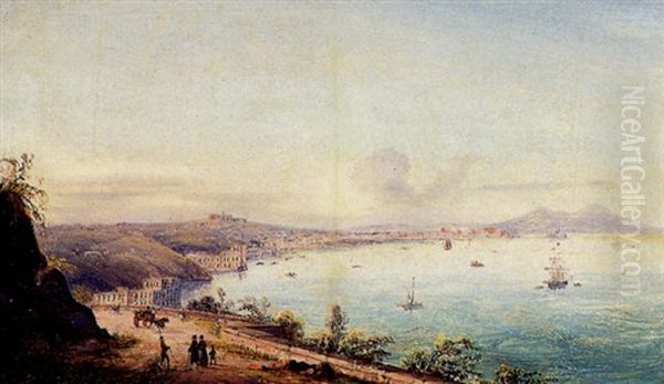 Strada Di Posillipo Oil Painting by Achille Gigante