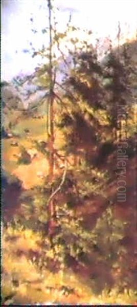 Scorcio Montano Oil Painting by Eugenio Gignous