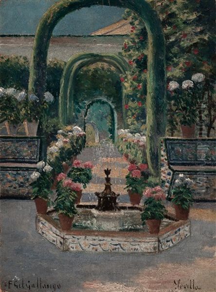 Alcazar De Sevilla Oil Painting by Felipe Gil Gallango