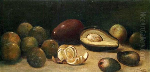 Bodegon Con Mango, Aguacates Y Mandarinas Oil Painting by Juan Gil Garca