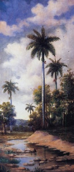 Paisaje Cubano Oil Painting by Juan Gil Garca